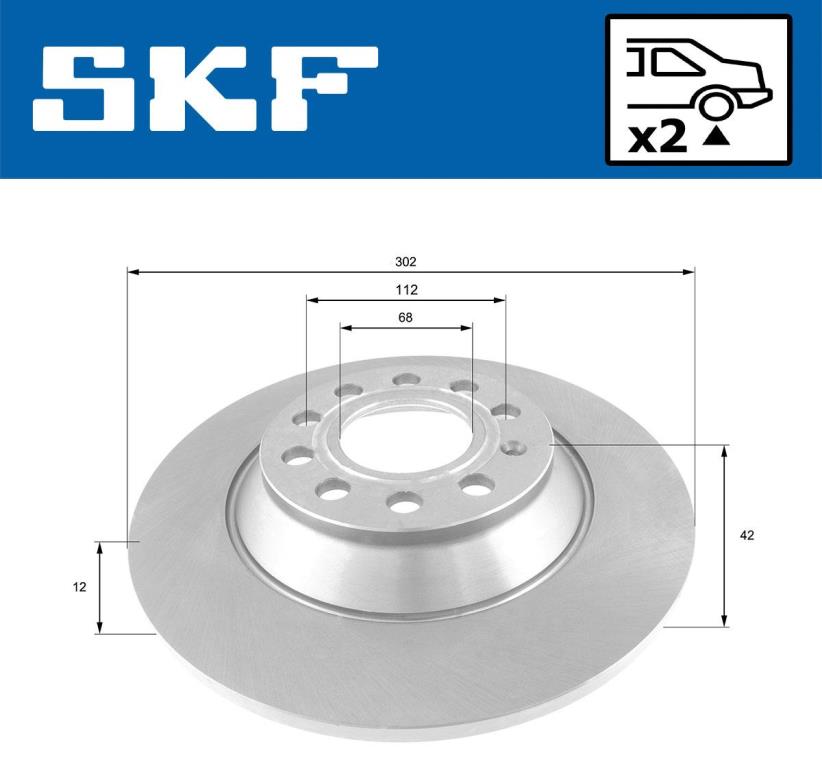 Discos de freno SKF ref. VKBD 90596 S2