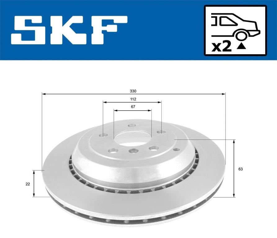 Disques de frein SKF ref. VKBD 90599 V2