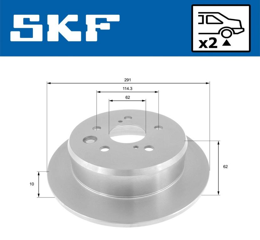 Disques de frein SKF ref. VKBD 90601 S2