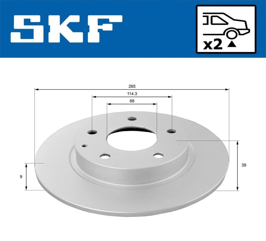 Disques de frein SKF ref. VKBD 90608 S2