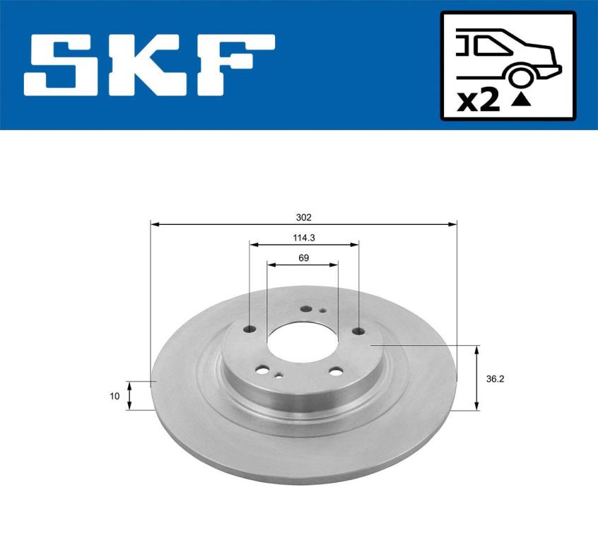 Disques de frein SKF ref. VKBD 90610 S2