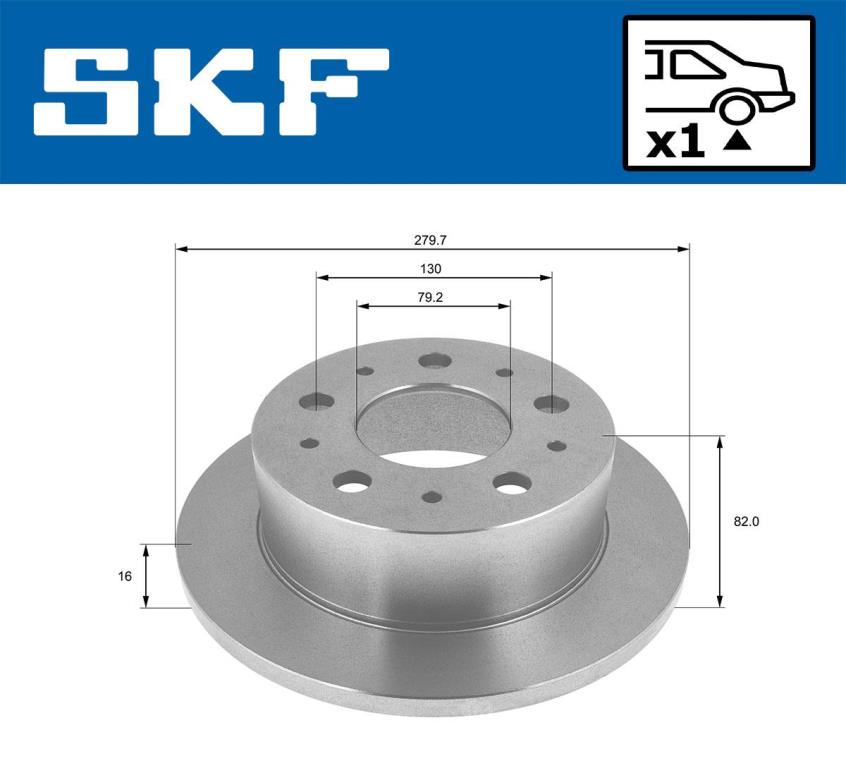 Disques de frein SKF ref. VKBD 90619 S1