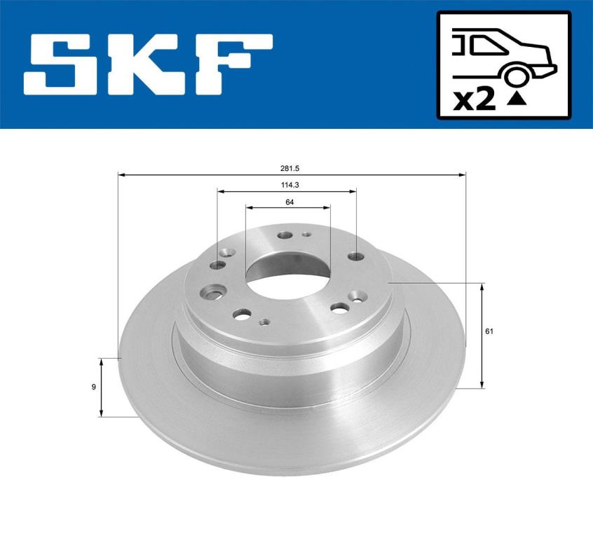 Discos de freno SKF ref. VKBD 90621 S2
