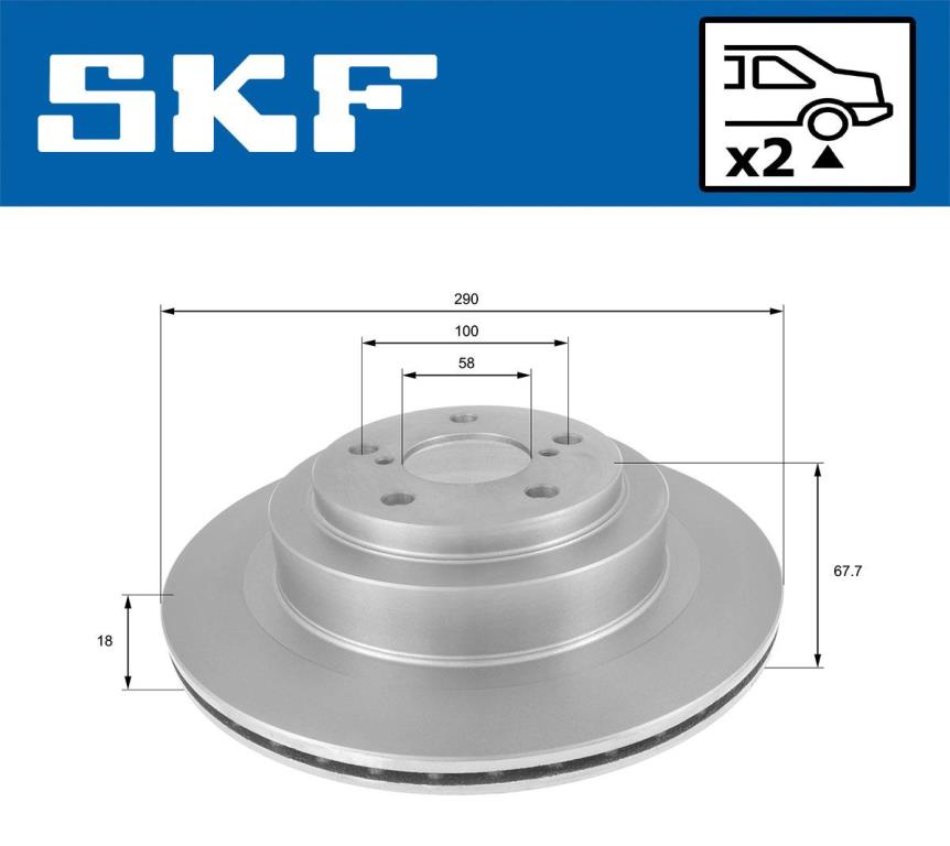 Disques de frein SKF ref. VKBD 90634 V2