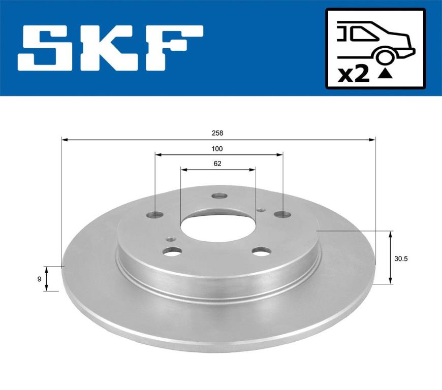 Disques de frein SKF ref. VKBD 90635 S2
