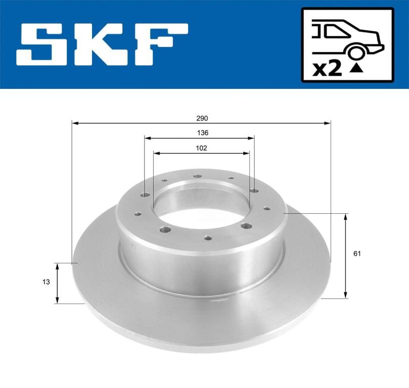 Disques de frein SKF VKBD 90642 S2