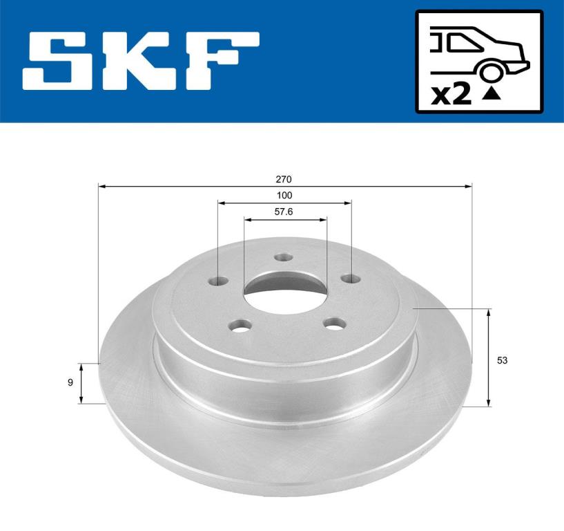 Discos de freno SKF ref. VKBD 90653 S2