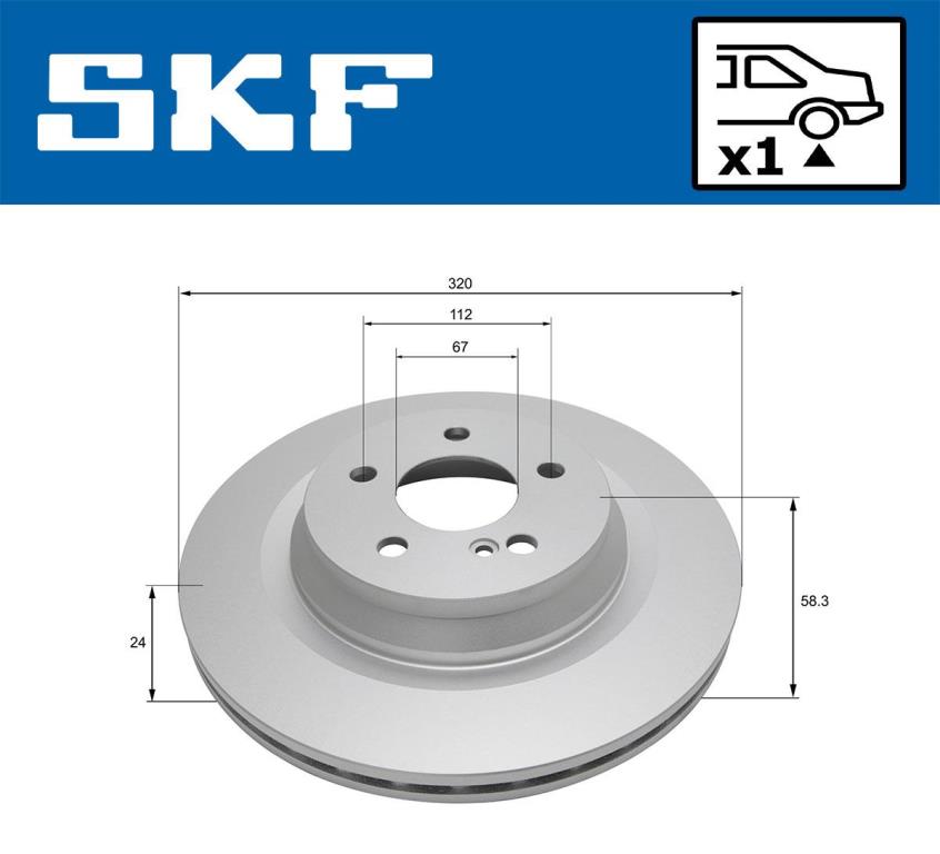 Discos de travão SKF ref. VKBD 90675 V1