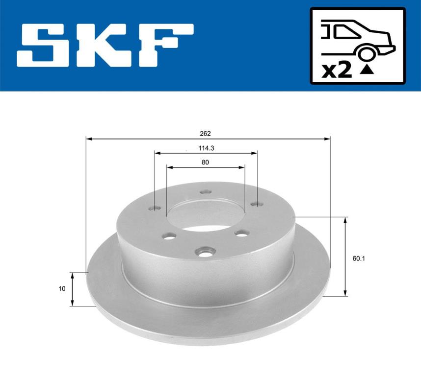 Disques de frein SKF ref. VKBD 90680 S2