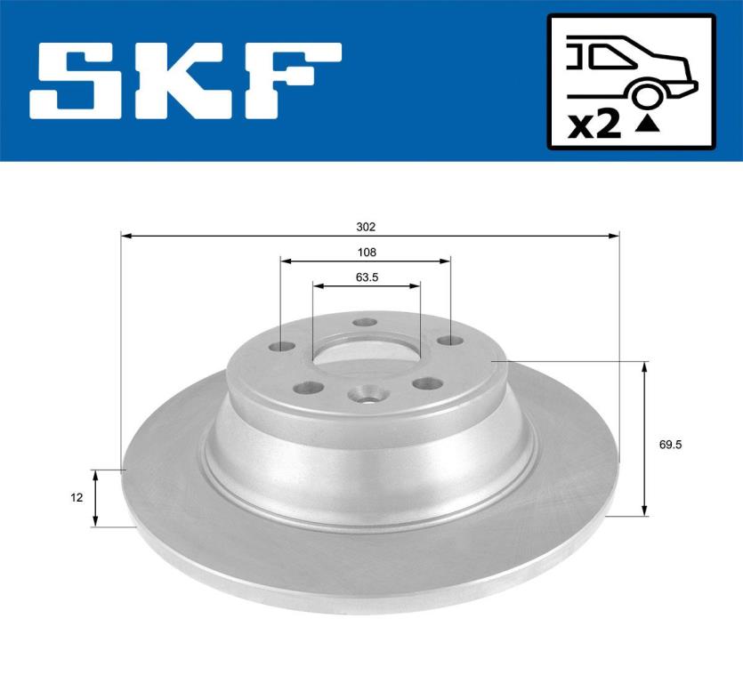 Discos de freno SKF ref. VKBD 90698 S2