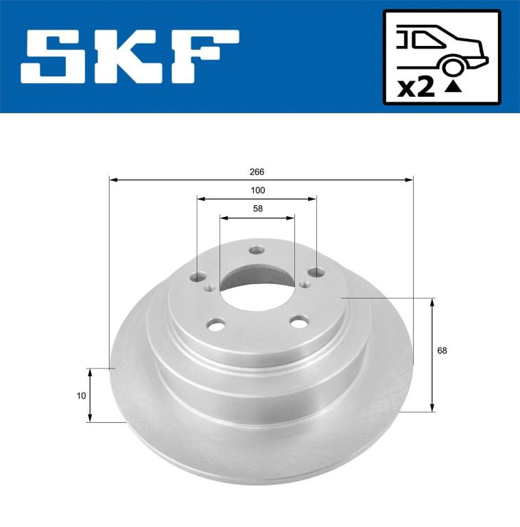 Disques de frein SKF ref. VKBD 90706 S2