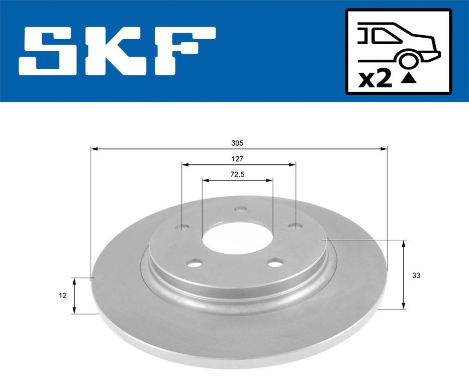 Disques de frein SKF VKBD 90711 S2