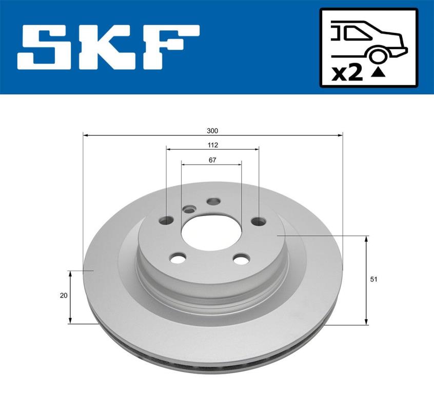 Disques de frein SKF VKBD 90712 V2