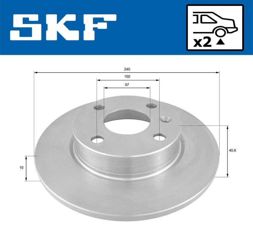 Discos de travão SKF ref. VKBD 90720 S2
