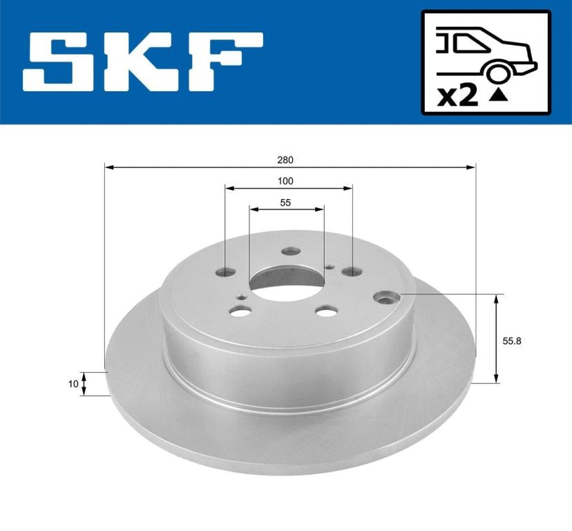 Discos de freno SKF ref. VKBD 90730 S2