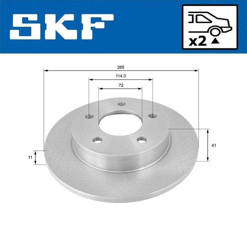 Disques de frein SKF ref. VKBD 90740 S2