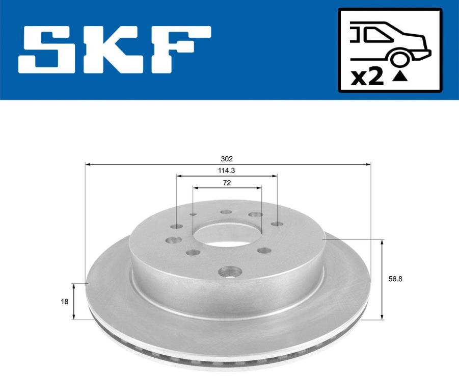 Disques de frein SKF ref. VKBD 90747 V2