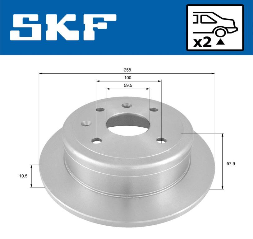 Discos de freno SKF ref. VKBD 90758 S2
