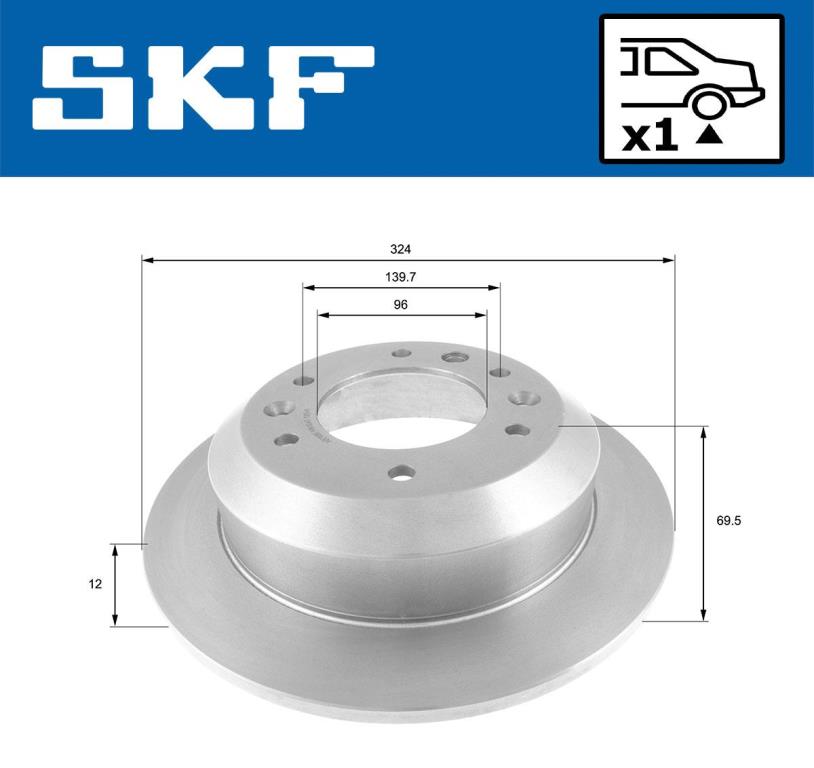 Disques de frein SKF ref. VKBD 90760 S1