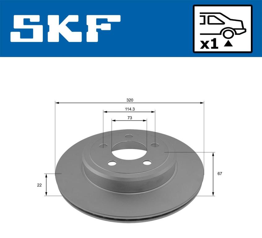 Discos de travão SKF ref. VKBD 90768 V1