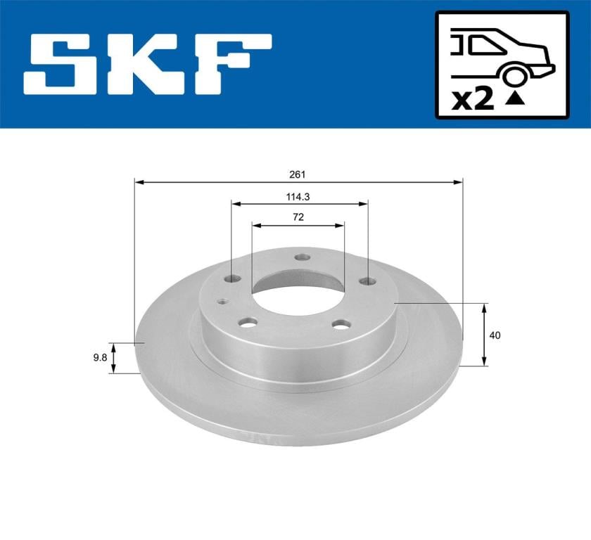 Discos de freno SKF ref. VKBD 90770 S2