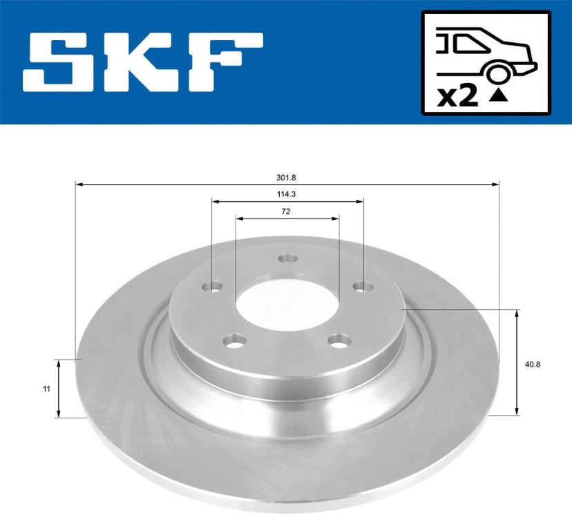 Discos de freno SKF ref. VKBD 90777 S2