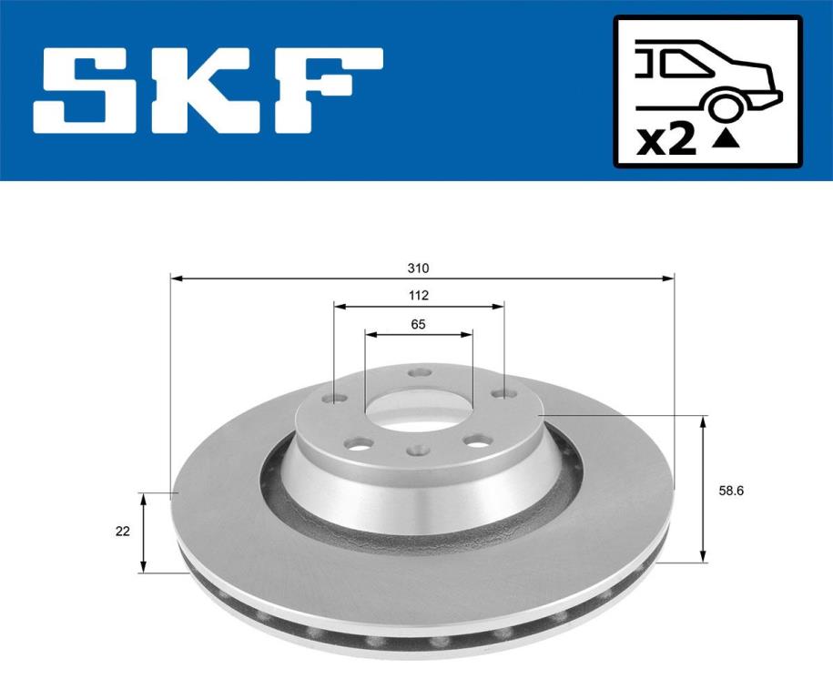Discos de freno SKF ref. VKBD 90782 V2