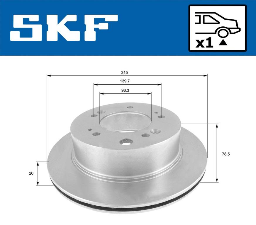 Discos de freno SKF ref. VKBD 90799 V1