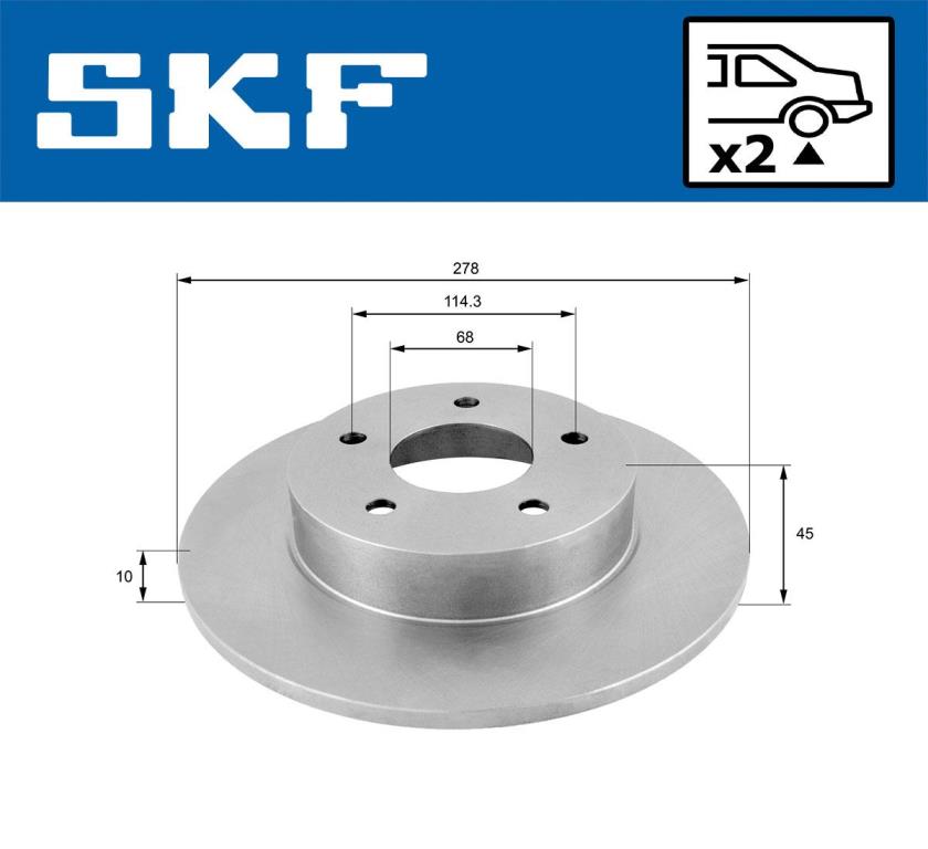 Discos de freno SKF ref. VKBD 90800 S2