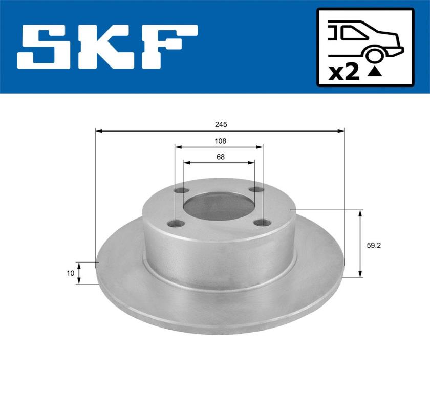 Disques de frein SKF ref. VKBD 90815 S2