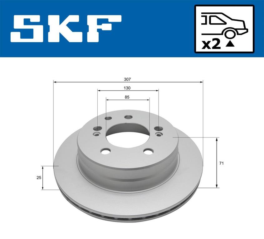 Discos de freno SKF ref. VKBD 90826 V2