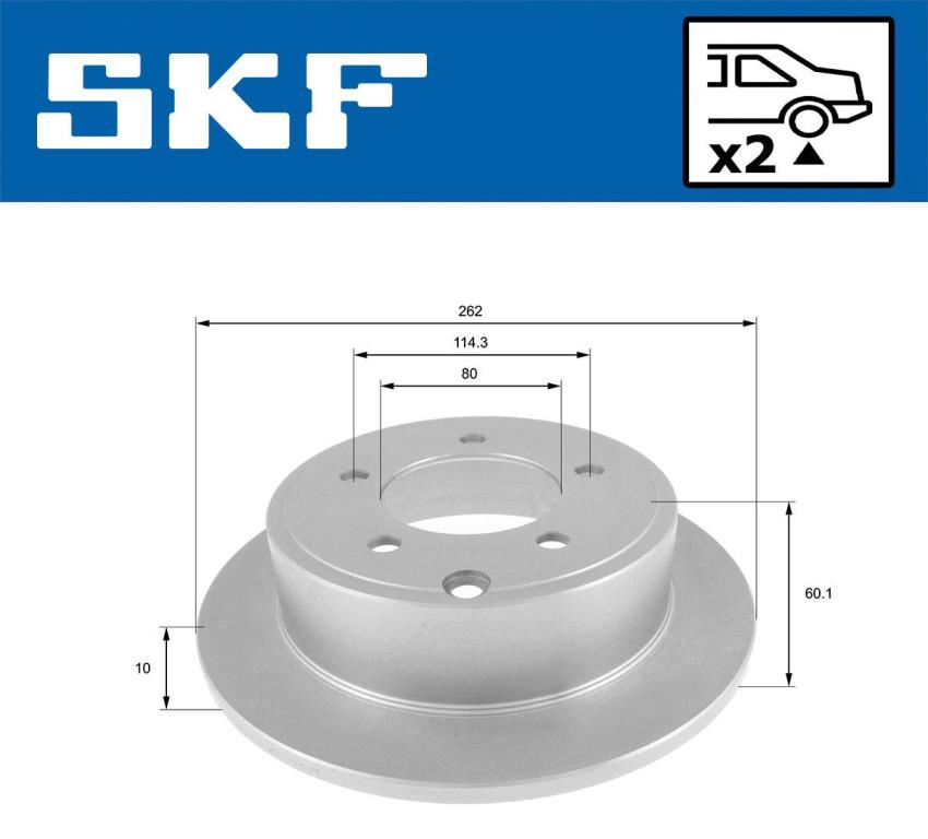 Disques de frein SKF ref. VKBD 90841 S2