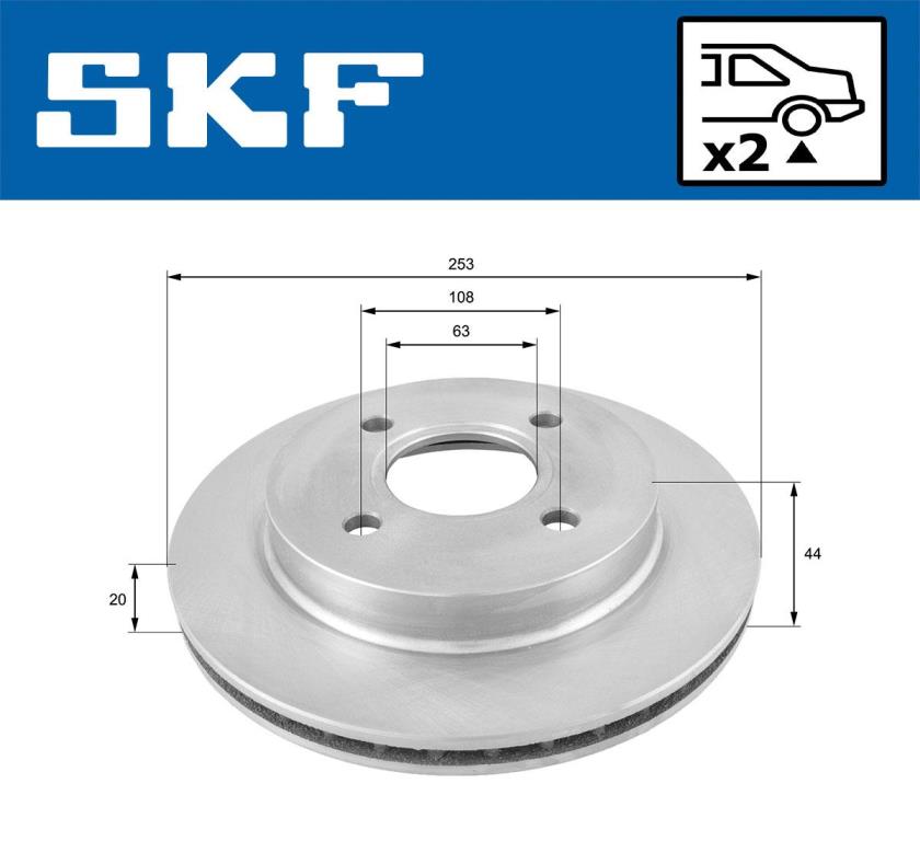 Discos de freno SKF ref. VKBD 90847 V2