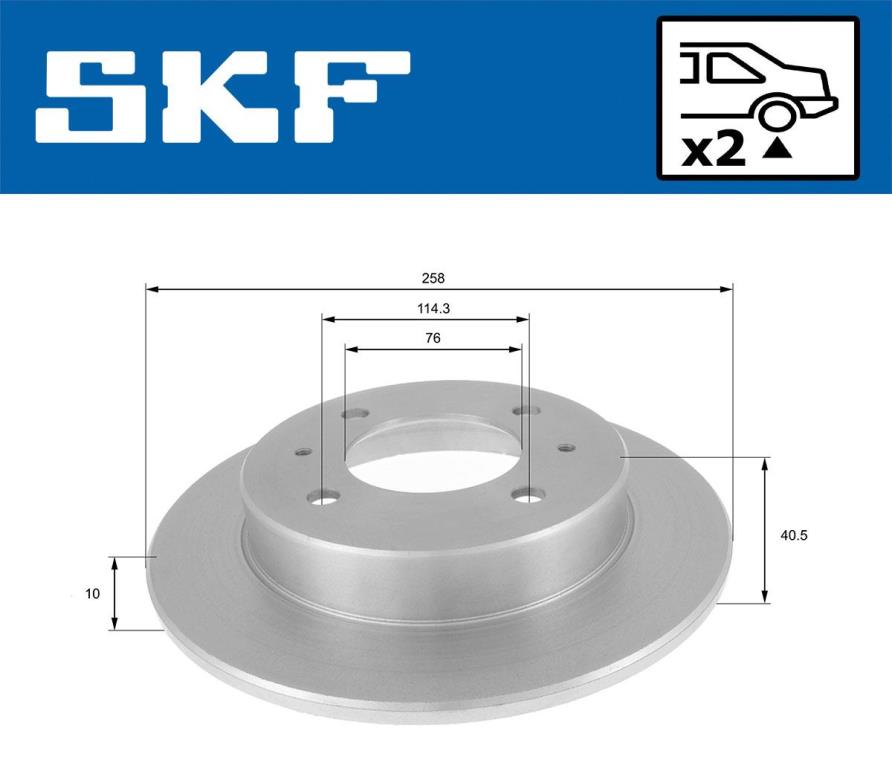 Disques de frein SKF ref. VKBD 90859 S2