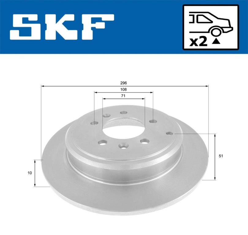Disques de frein SKF ref. VKBD 90866 S2