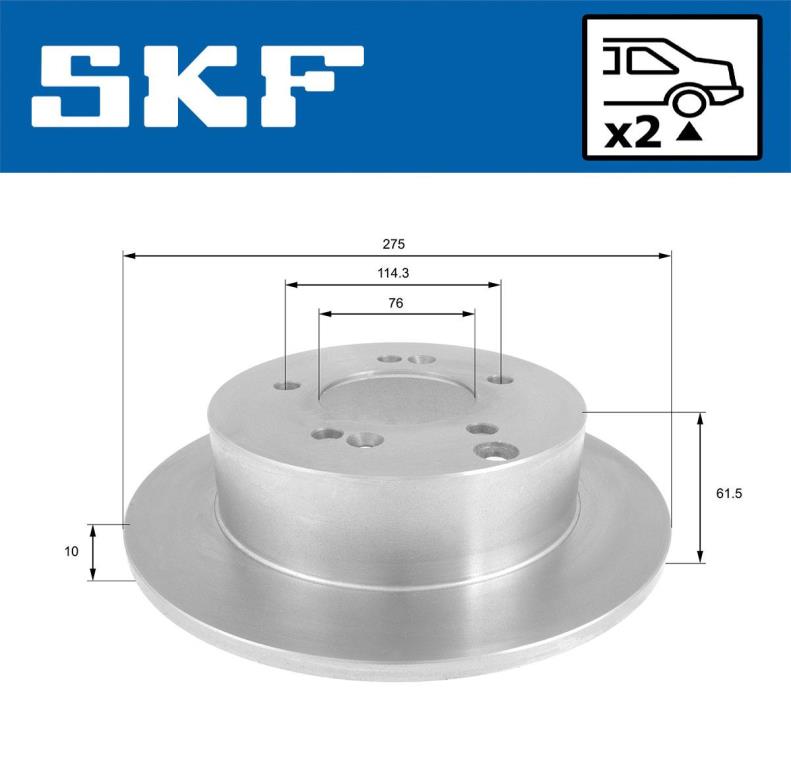 Discos de freno SKF ref. VKBD 90868 S2