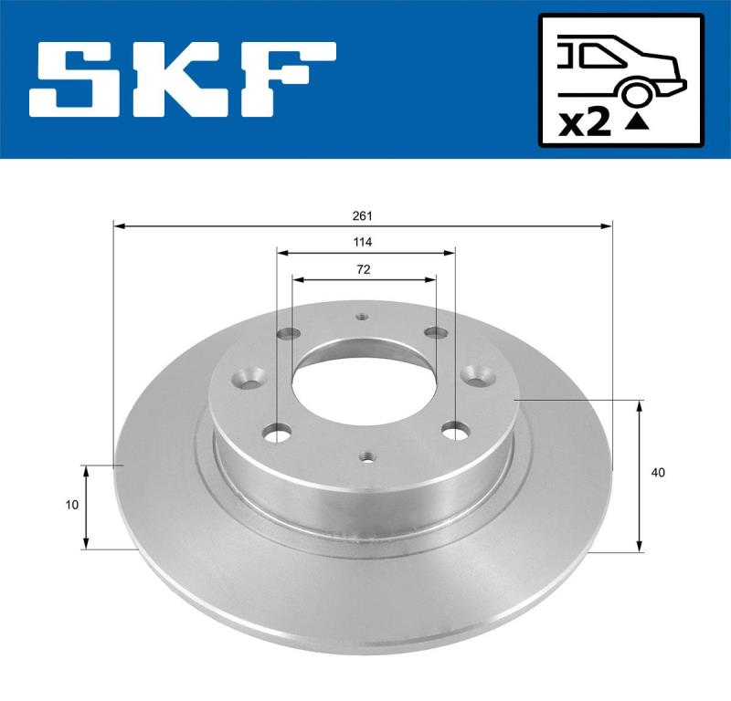 Discos de freno SKF ref. VKBD 90884 S2