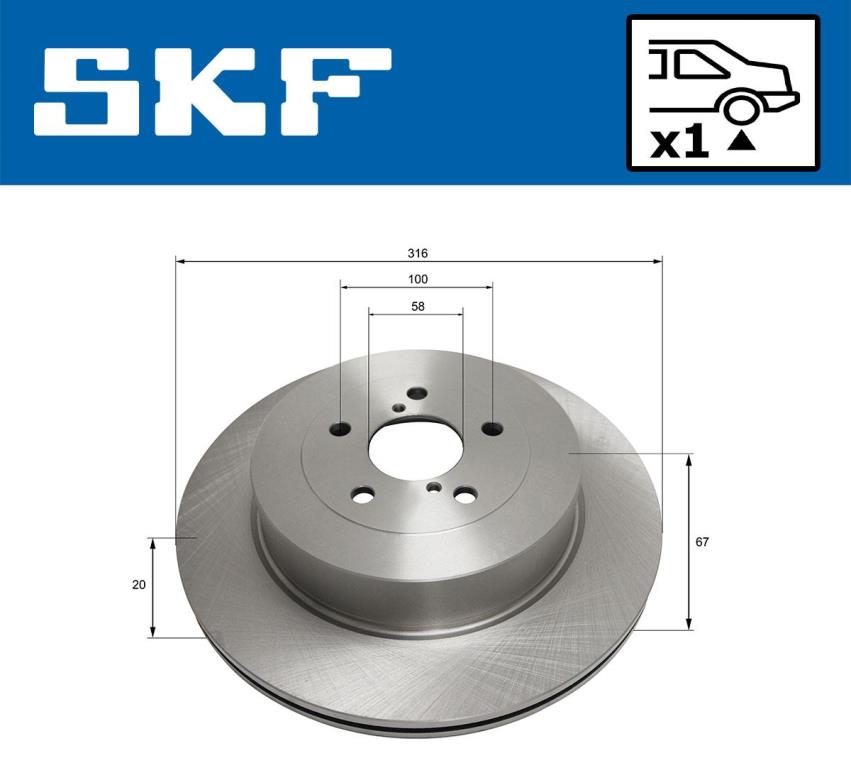 Disques de frein SKF ref. VKBD 90886 V1