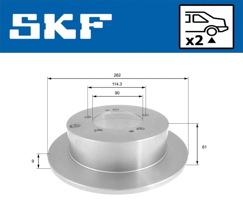 Discos de freno SKF ref. VKBD 90895 S2