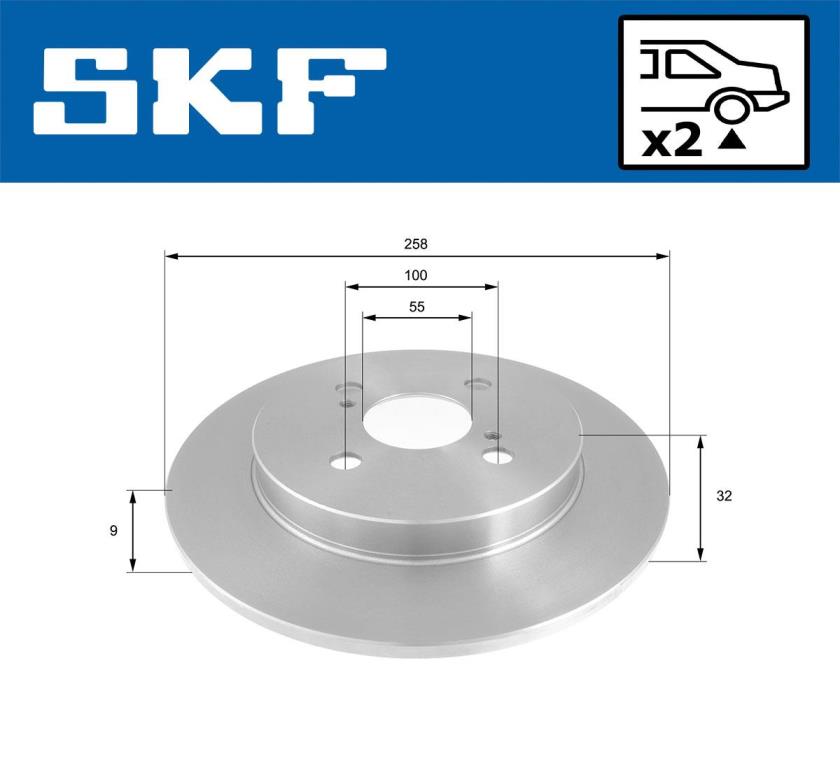 Disques de frein SKF ref. VKBD 90903 S2