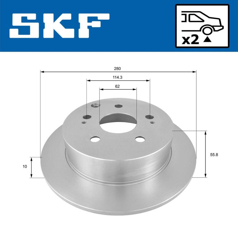 Disques de frein SKF ref. VKBD 90920 S2