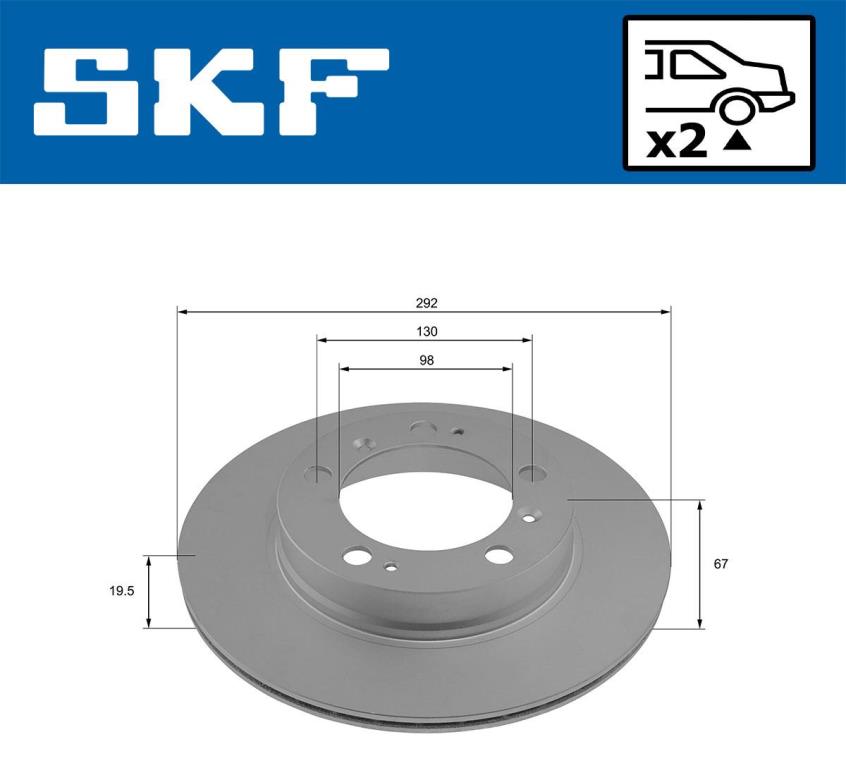 Discos de travão SKF ref. VKBD 90925 V2