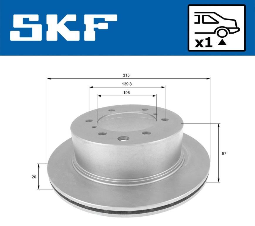 Disques de frein SKF ref. VKBD 90933 V1