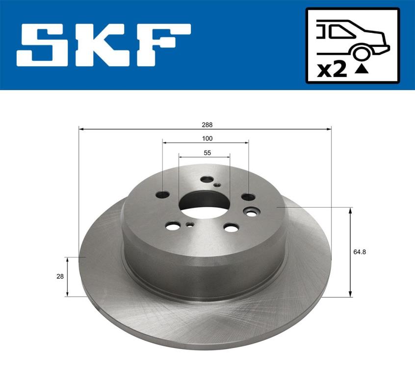 Disques de frein SKF ref. VKBD 90969 S2