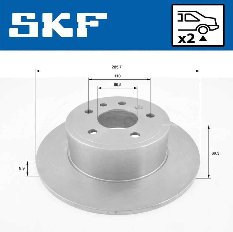 Disques de frein SKF ref. VKBD 90972 S2