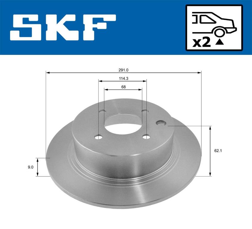 Discos de freno SKF ref. VKBD 91014 S2