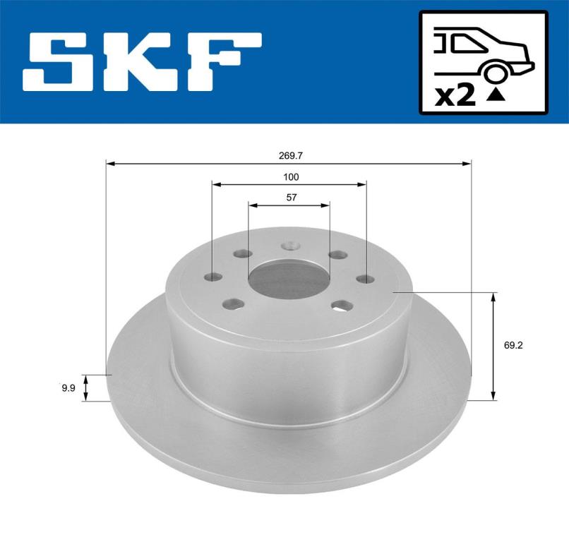 Disques de frein SKF VKBD 91020 S2