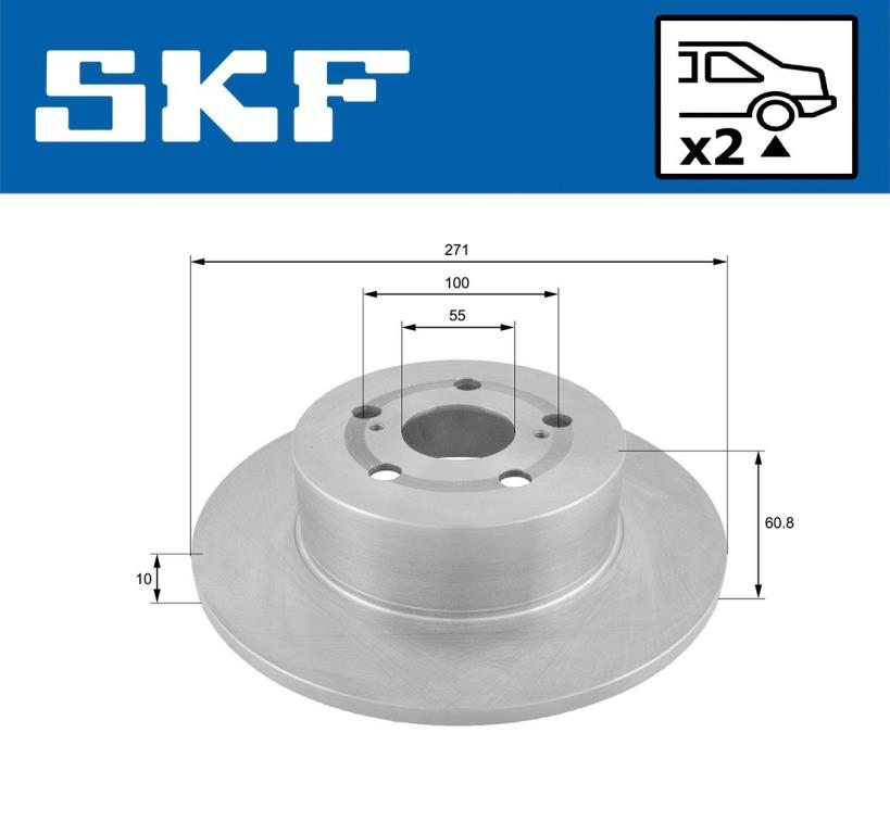 Disques de frein SKF ref. VKBD 91023 S2