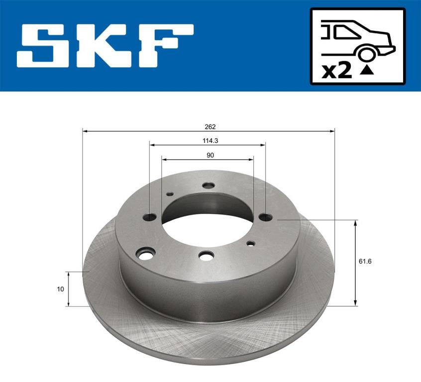 Disques de frein SKF ref. VKBD 91048 S2