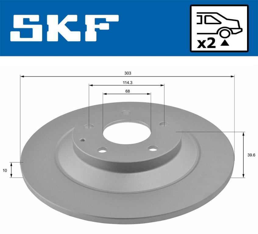 Disques de frein SKF ref. VKBD 91061 S2